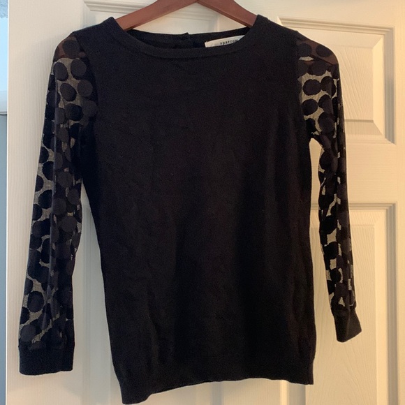 Anthropologie lightweight sweater with sheer sleeves - Picture 1 of 5